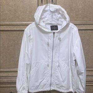 WHITE SPORT CHROMA RAIN JACKET WITH HOOD